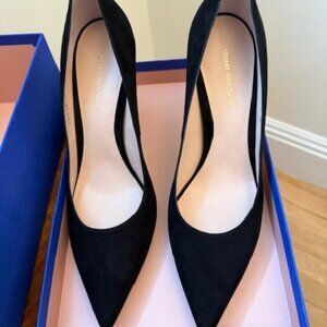 Stuart Weitzman Black Suede Pump Size 10